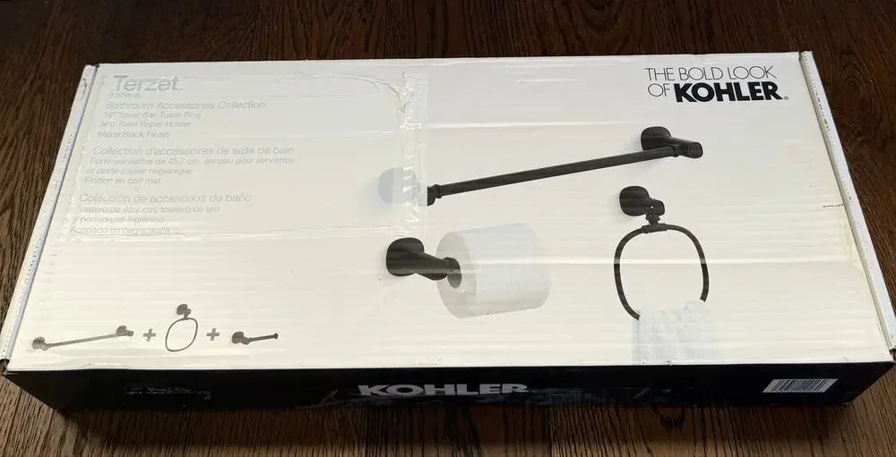 Kohler Terzet 3-piece Bath Accessory Set Matte Black Finish